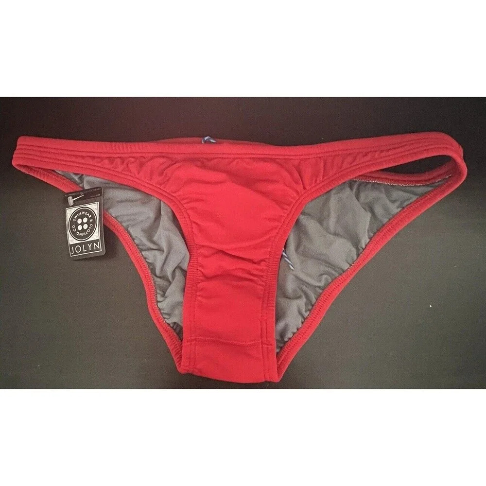Jolyn Bikini Bottoms‎ Europe Style Lifeguard Red XL New With Tags